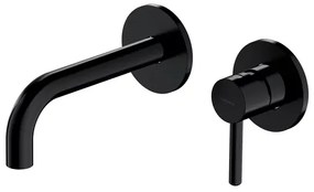 Baterie lavoar incastrata Omnires Y cu corp ingropat inclus negru