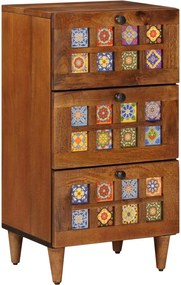 vidaXL Bufet cu sertar castan 40 x 33 x 75 cm Lemn de mango solid