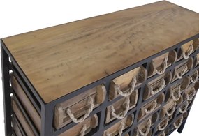 Comodă vintage din metal cu 30 sertare din matrițe vechi de cărămizi, „Old Mould”