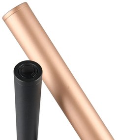 Veioză neagră/aurie LED cu abajur din metal (înălțime 53 cm) Fiato – Trio