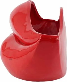 Vaza flori, Vas decorativ Vase LIP 55cm buze rosii