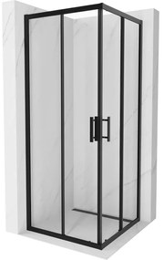 Mexen Rio cabină de duș pătrată 80 x 80 cm, transparentă, neagră - 860-080-080-70-00
