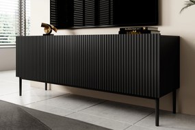 Comodă TV Nicole 150 cm - negru mat / picioare negre