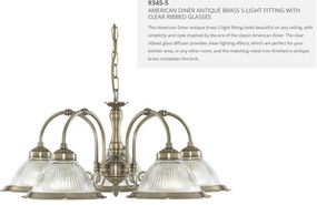 Lustra suspendata stil clasic American Diner 5L alama antic 9345-5 SRT