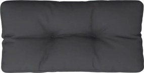 vidaXL Pernă de paleți, negru, 70x40x12 cm, material textil