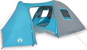 vidaXL Cort de familie pentru 6 persoane, albastru, impermeabil