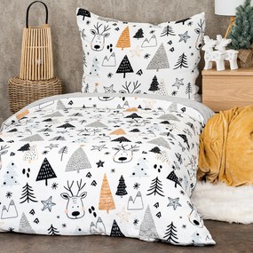 Lenjerie de pat din microflanel 4Home Nordic forest , 140 x 220 cm, 70 x 90 cm, 140 x 220 cm, 70 x 90 cm