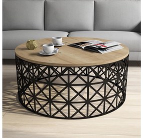 Măsuță de cafea Vutada (stejar + negru) . 1093340