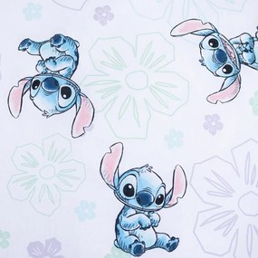Lenjerie de pat pentru copii albă din bumbac pentru pat de o persoană 140x200 cm Lilo and Stitch "Ohana White" – Jerry Fabrics