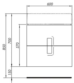 Mobilier lavoar baie cu 2 usi, Twins, alb, Kolo