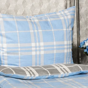 Lenjerie de pat din flanelă 4Home, Cub albastru, 220 x 200 cm, 2 buc. 70 x 90 cm