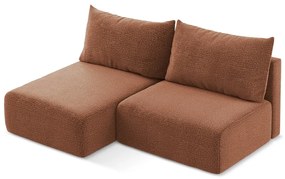 Colțar cărămiziu extensibil/cu spațiu de depozitare (cu colț pe partea stângă) Kalena – Makamii