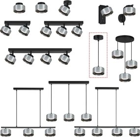 Brilagi - lustru LED RGB reglabil AURA LUX 1xGX53/14W/230V Wi-Fi Tuya negru/fumuriu