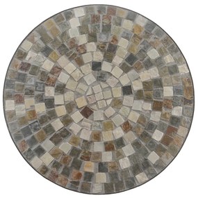 Scaun pentru gradina Siena Mosaic, Decoris, 46 x 39 x 92 cm, pliabil, fier/ceramica, maro
