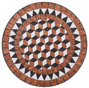 Masa de bistro mozaic, maro, 60 cm, ceramica 1, Maro, 60 cm