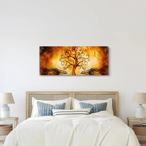 Tablou natural abstract cu copac (120x50 cm)