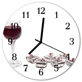 Ceas de perete din sticla rotund Vin de sticlă Bucătărie Multi-colorat
