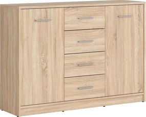 Comoda NEPO PLUS, stejar sonoma, PAL laminat, 119x34x84 cm