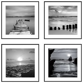 Tablouri 4 buc. 30x30 cm Silence by the Water – knor