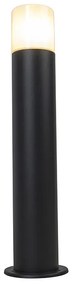 Lampă de exterior neagră cu abajur opal alb 50 cm - Odense