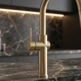 Baterie de bucătărie Rea Fresh High Gold Brush