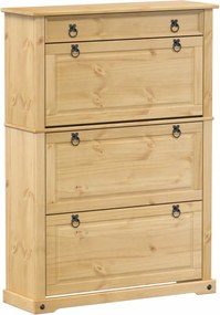 vidaXL Dulap pantofi "Corona", 99x32x85 cm, lemn masiv de pin