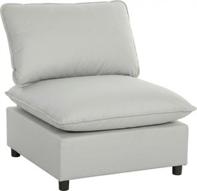 HOMCOM Scaun accent, scaun Leathaire modern cu șezut lat și adânc, pernițe groase, montaj ușor, gri | Aosom Romania