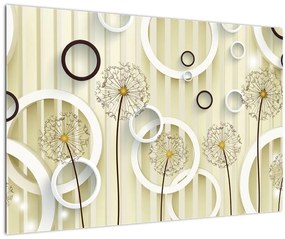 Tablou abstract a păpădiei (90x60 cm)