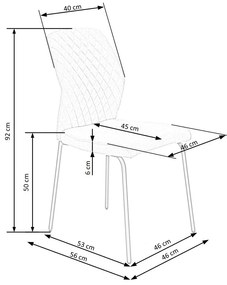 Scaun de bucaterie Blair, galben/negru