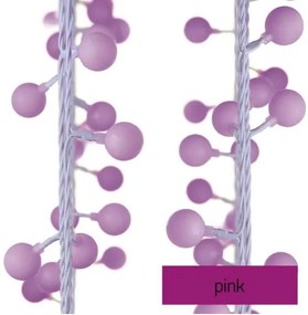 Instalație LED de Crăciun de exterior 40xLED/9m IP44 roz