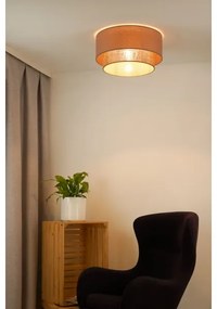 Plafonieră Duolla BOHO 1xE27/15W/230V d. 45 cm bej/maro