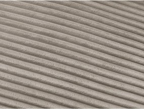 Canapea taupe pentru dormitul zilnic/extensibilă cu tapițerie din catifea reiată 220 cm Hugo – Bobochic Paris