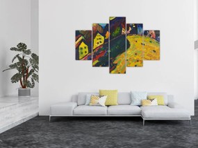 Tablou - Vasily Kandinsky, Houses at Murnau, reproducere (150x105 cm)