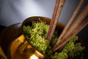 Aranjament floral mare decor festiv design LUX GOLD ATOLLO FICUS H-118cm