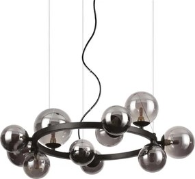 Ideal Lux - Abajur de schimb pentru candelabru/corp de iluminat/lampă PERLAGE Ø 15 cm fumuriu