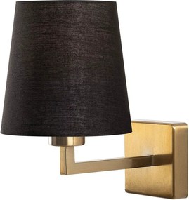 Lampa perete 4654, negru/auriu, metal/material textil, 18x24x30 cm