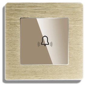 Buton Sonerie cu Touch, cu Revenire, din Sticla si Rama de Aluminiu LUXION