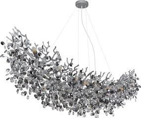 Globo 64138H4S - Candelabru suspendat pe cablu QUEENA 16xE14/40W/230V argintiu
