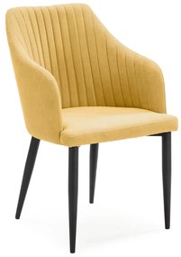 Set de scaune de sufragerie galben 2 buc. tapițat Nadi – Marckeric