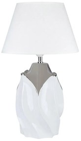 Veioza alba din ceramica, ø 30 cm, soclu E27, Max 40W, Shiney A Mauro Ferreti