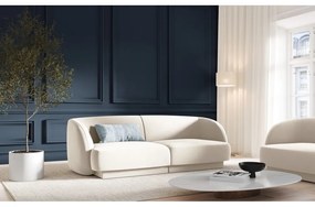 Canapea bej cu tapițerie din catifea 184 cm Miley - Micadoni Home