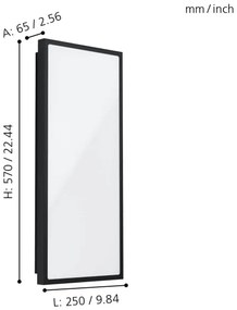 Aplică LED de exterior CASAZZA LED/18,5W/230V IP44 Eglo 99534