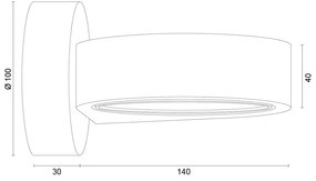 Aplica cu spot directionabil LOTUS 8899 auriu