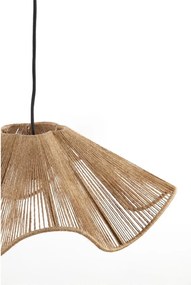 Lustră în culoare naturală cu abajur din iută ø 48 cm Fodara – Light &amp; Living