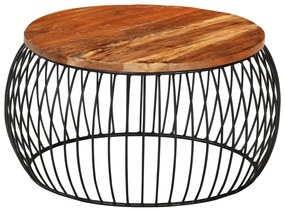 vidaXL Măsuță de cafea, Ø68 cm, lemn masiv reciclat