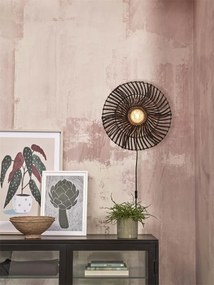 Aplica de perete eco din ratan Zanzibar flat 40cm S, bl