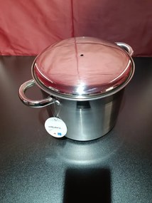 La mâna a doua: Oala adanca cu capac inox Rosberg R51211B22S, 22 cm, 7,2 l, Baza multistrat, Inductie, Otel inoxidabil