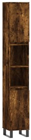 831545 vidaXL Dulap de baie, stejar afumat, 30x30x190 cm, lemn prelucrat