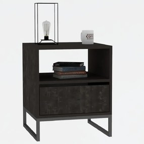 Noptiera Lida pentru dormitor,culoare antracit-60 cm