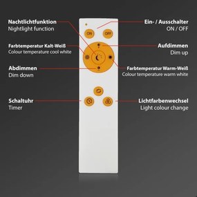 Briloner 3373-016 - Plafonieră LED dimabilă STARRY LED/15W/230V 3000-6500K + telecomandă
